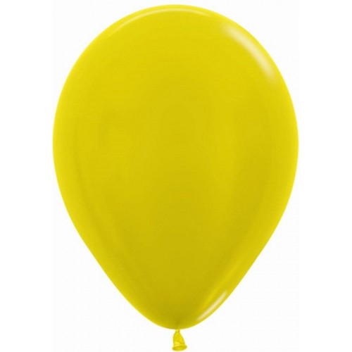 Balões Amarelo Metal (50 uds)
