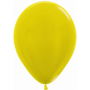 Balões Amarelo Metal (50 uds)