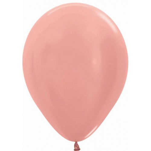Balão Rosa Dourado Metal (50 uds)
