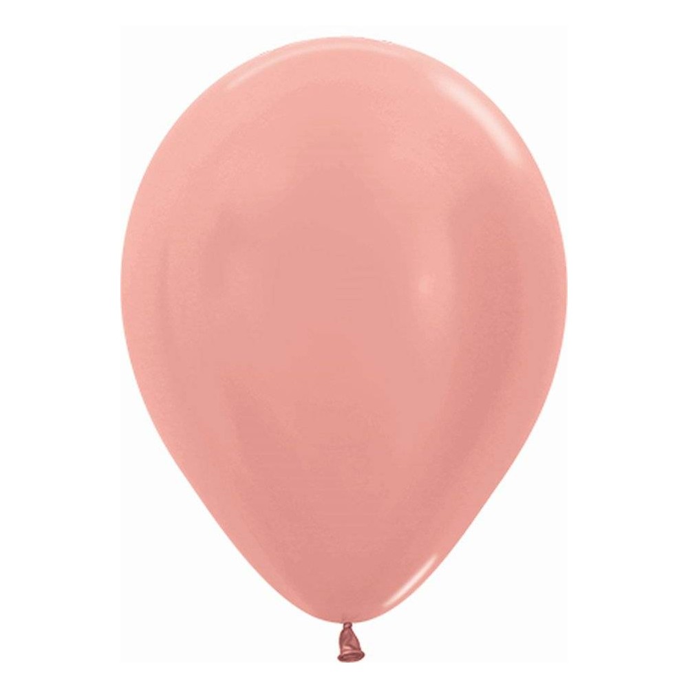 Balão Rosa Dourado Metal (50 uds)