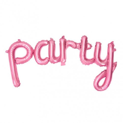 Balão Foil "party" rosa 