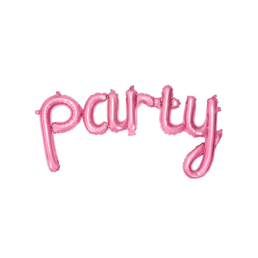 Balão Foil "party" rosa 