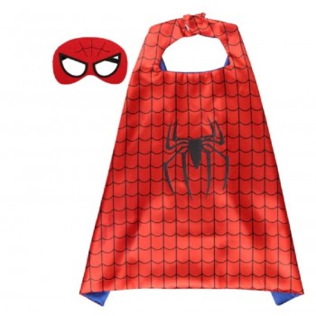 Capa Spiderman Roja Con Antifaz (1 ud)