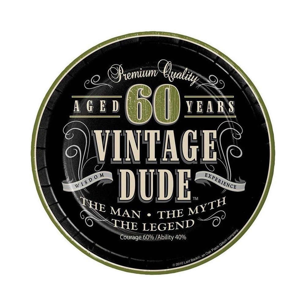 Platos 60 años Vintage (8 uds)