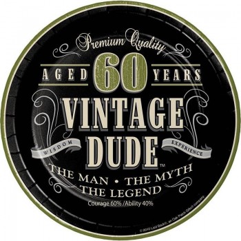Pratos 60 anos Vintage (8 uds)