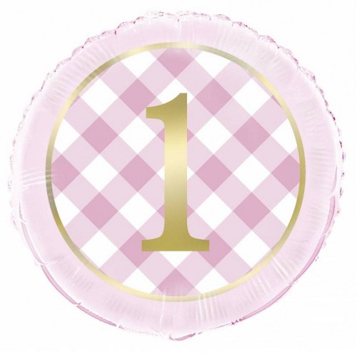 Balão foil aniversário 1 ano menina