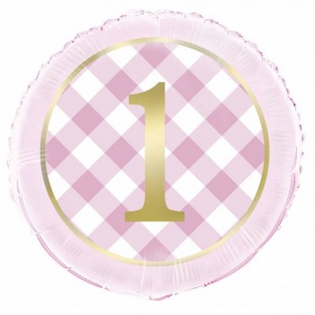 Balão foil aniversário 1 ano menina