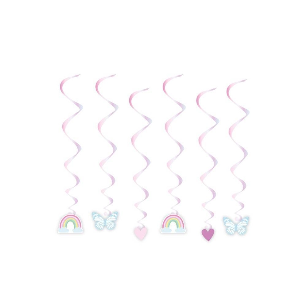 Decoração espiral Fairy Princess (6 uds)