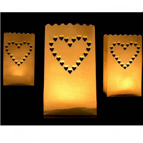 Lanternas para velas em forma de saco (10 uds)