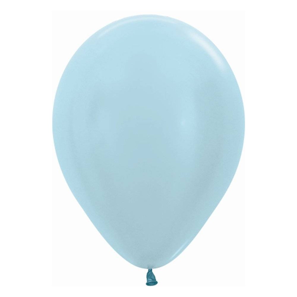 Balões azul satinado pequenos (100 uds)
