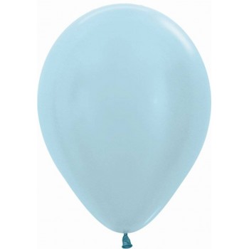 Balões azul satinado pequenos (100 uds)