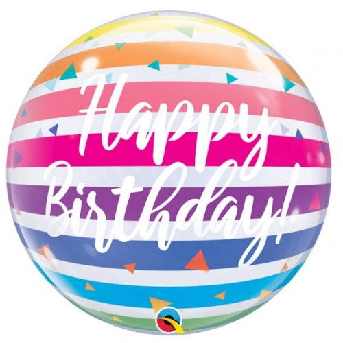 Balão "Happy Birthday" rainbow
