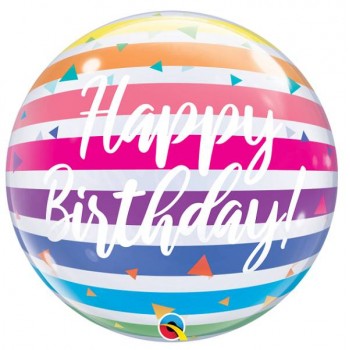 Balão "Happy Birthday" rainbow