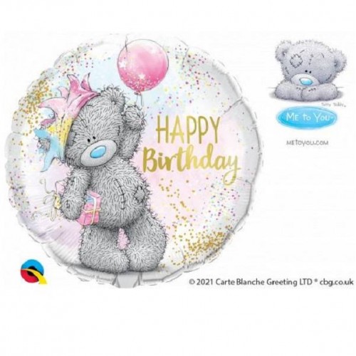 Balão "Happy Birthday" Osito Teddy