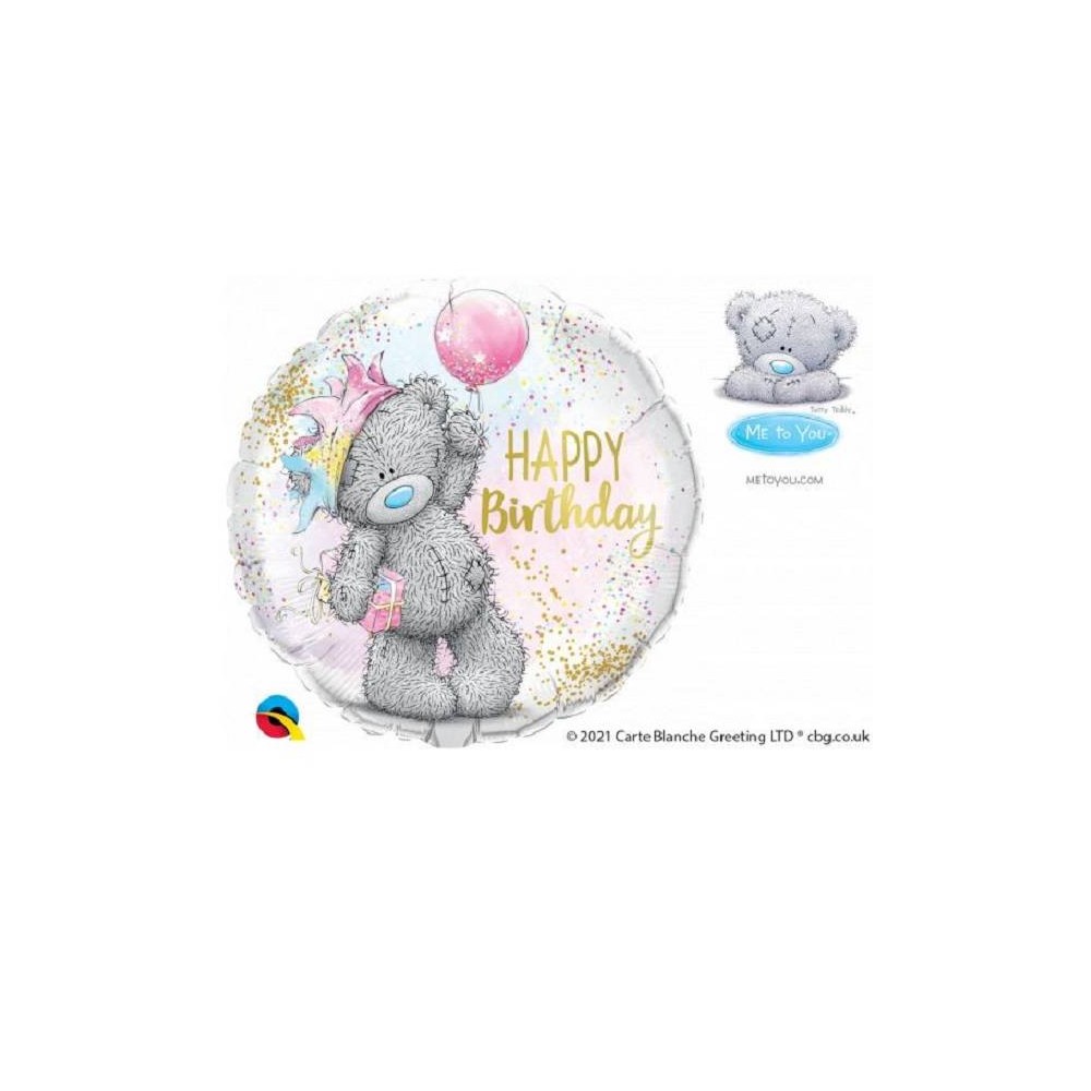 Balão "Happy Birthday" Osito Teddy