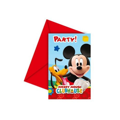Invitaciones Mickey (6 uds)