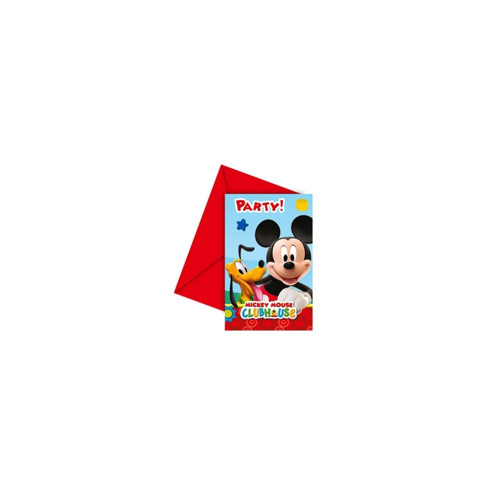 Invitaciones Mickey (6 uds)