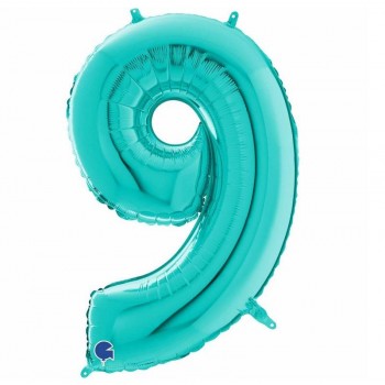 Balão Número "9" Tiffany- 74 cm