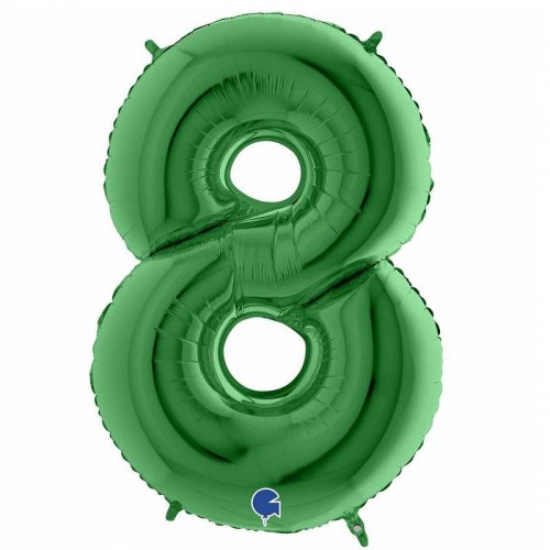 Balão Número "8" Verde- 1 m