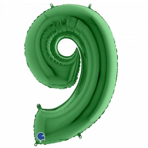 Balão Número "9" Verde- 1 m