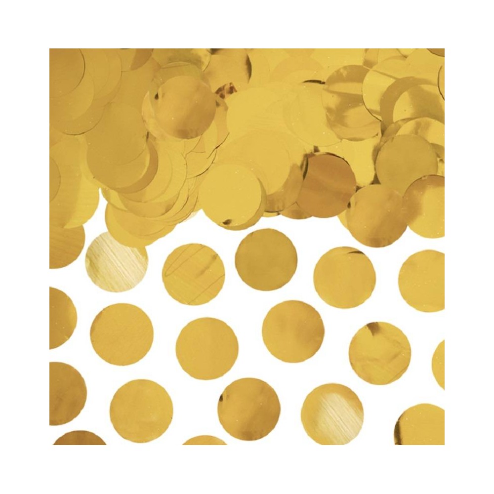 Confeti en circulos color oro (1 ud)