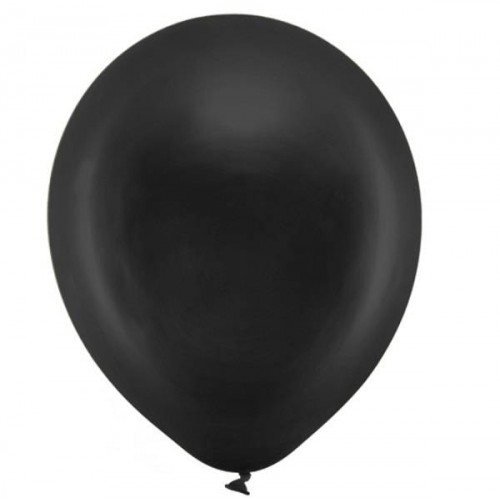 Balões Preto Metálico (10 uds)
