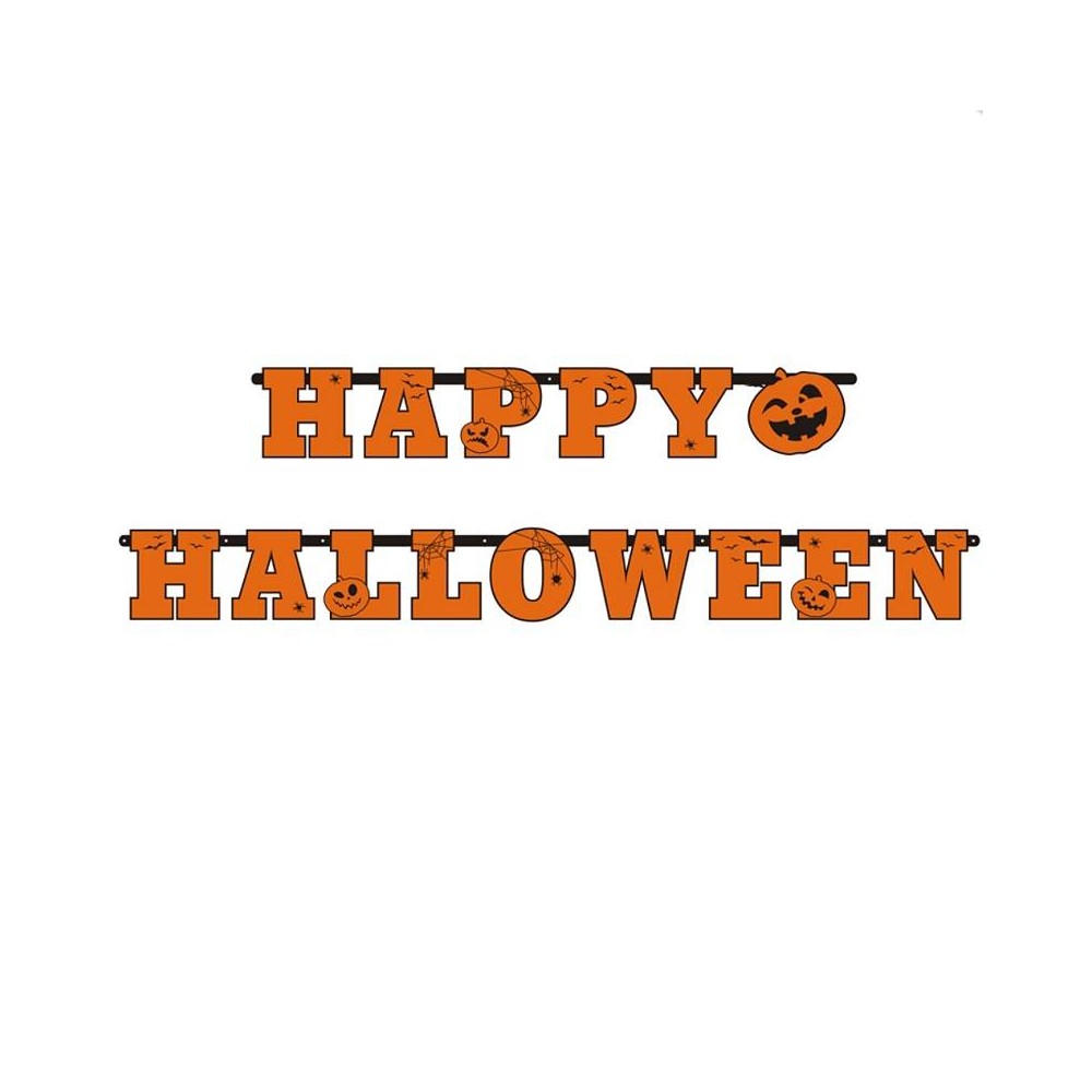 Banner "Happy Halloween" abóbora