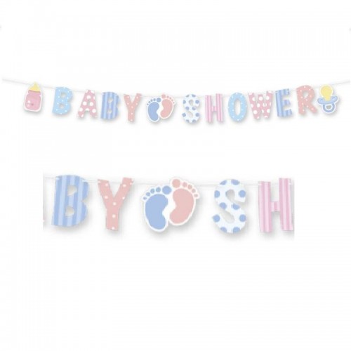 Grinalda "Baby Shower"  cores pastel