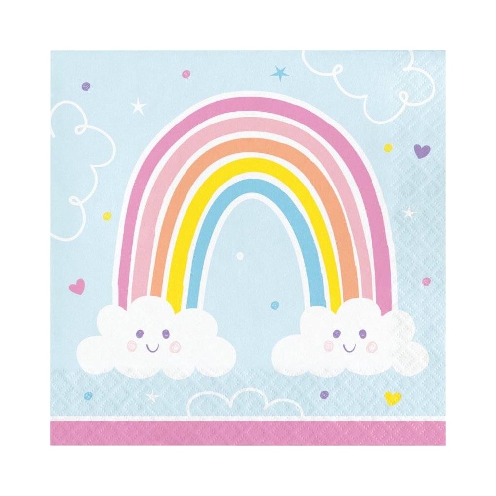 Servilletas Happy Rainbow grandes (16 uds)