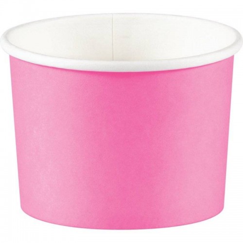 Tarrina de cartón rosa candy (6 uds)