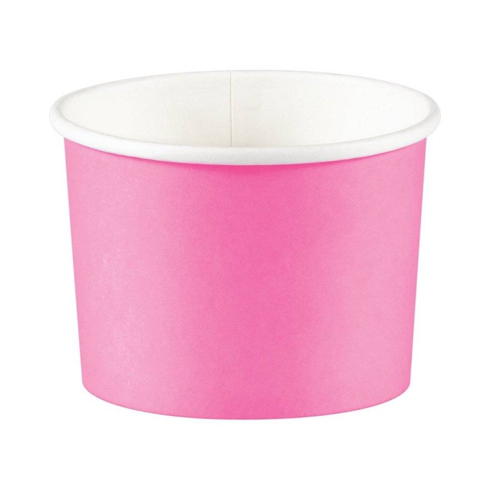Tarrina de cartón rosa candy (6 uds)