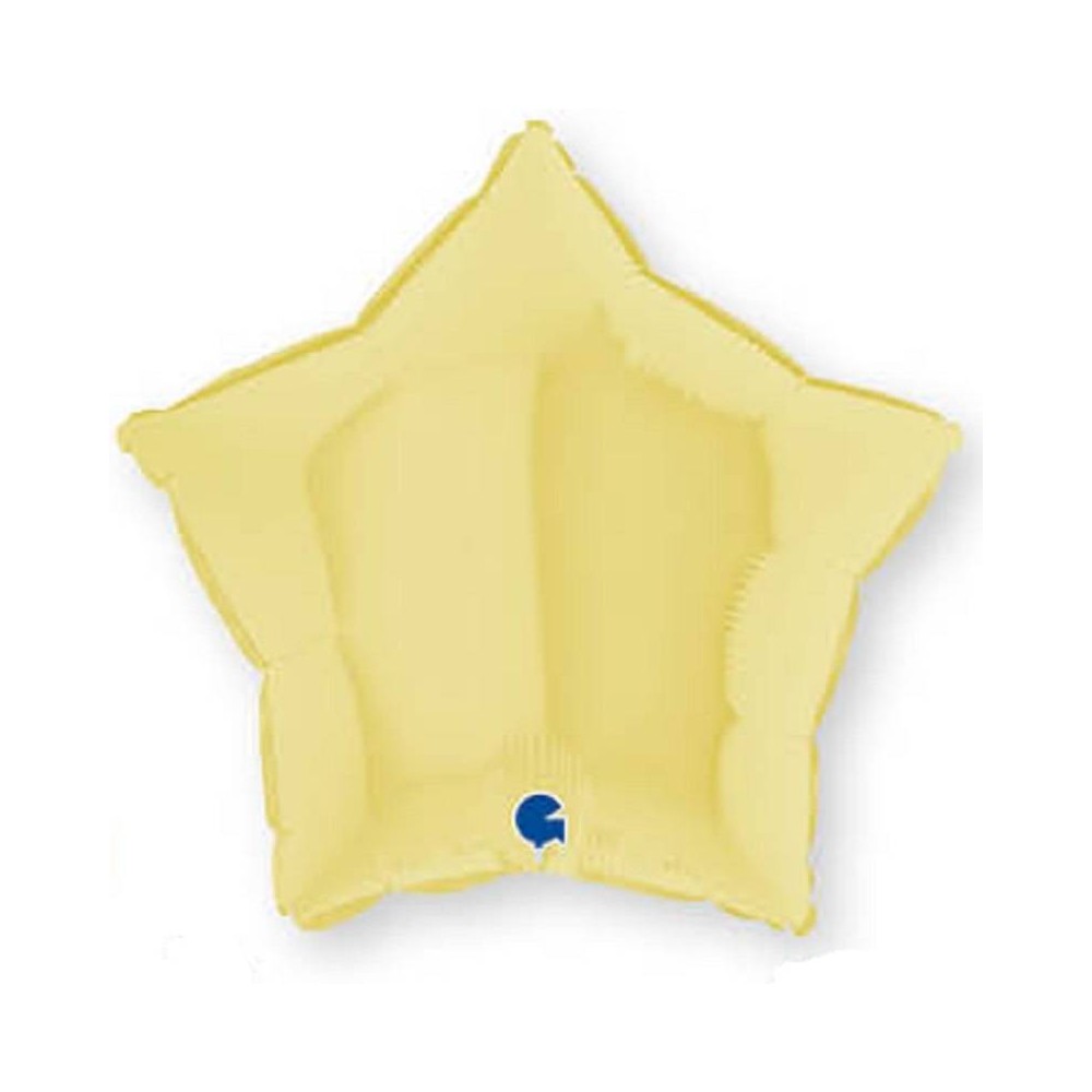 Balão estrela amarelo mate 45 cm