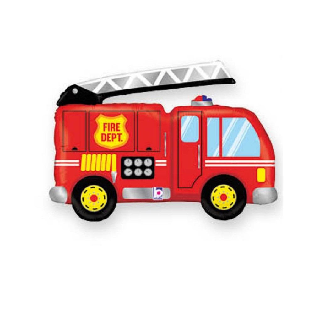 Globo foil forma coche de bombero