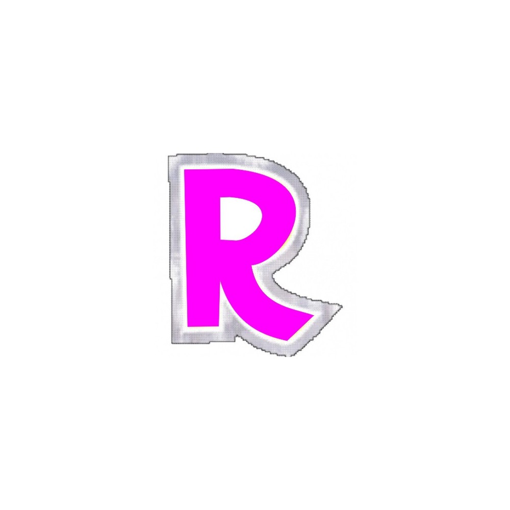Pegatina Para Globo Letra "R" Color ROSA (1 ud)