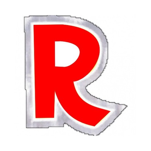 Pegatina Para Globo Letra "R" Color ROJO (1 ud)