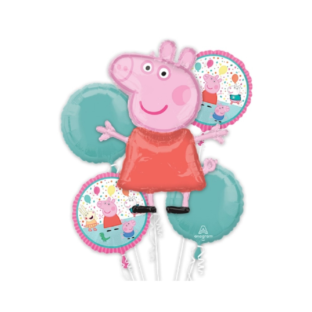 Kit Decoración Globos Feliz Cumpleaños Peppa Pig Fiesta