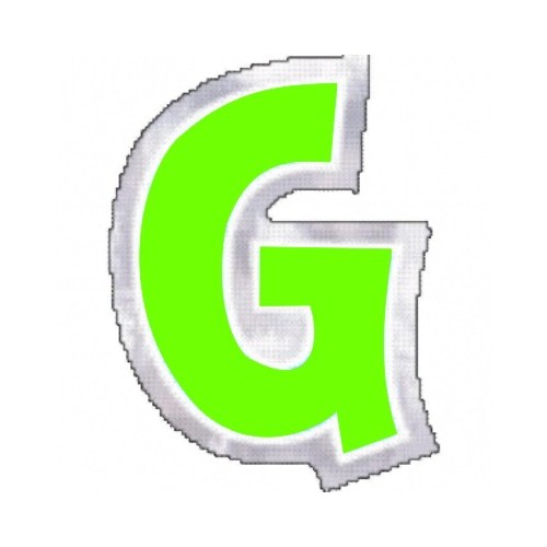 Pegatina Para Globo Letra "G" Color VERDE (1 ud)