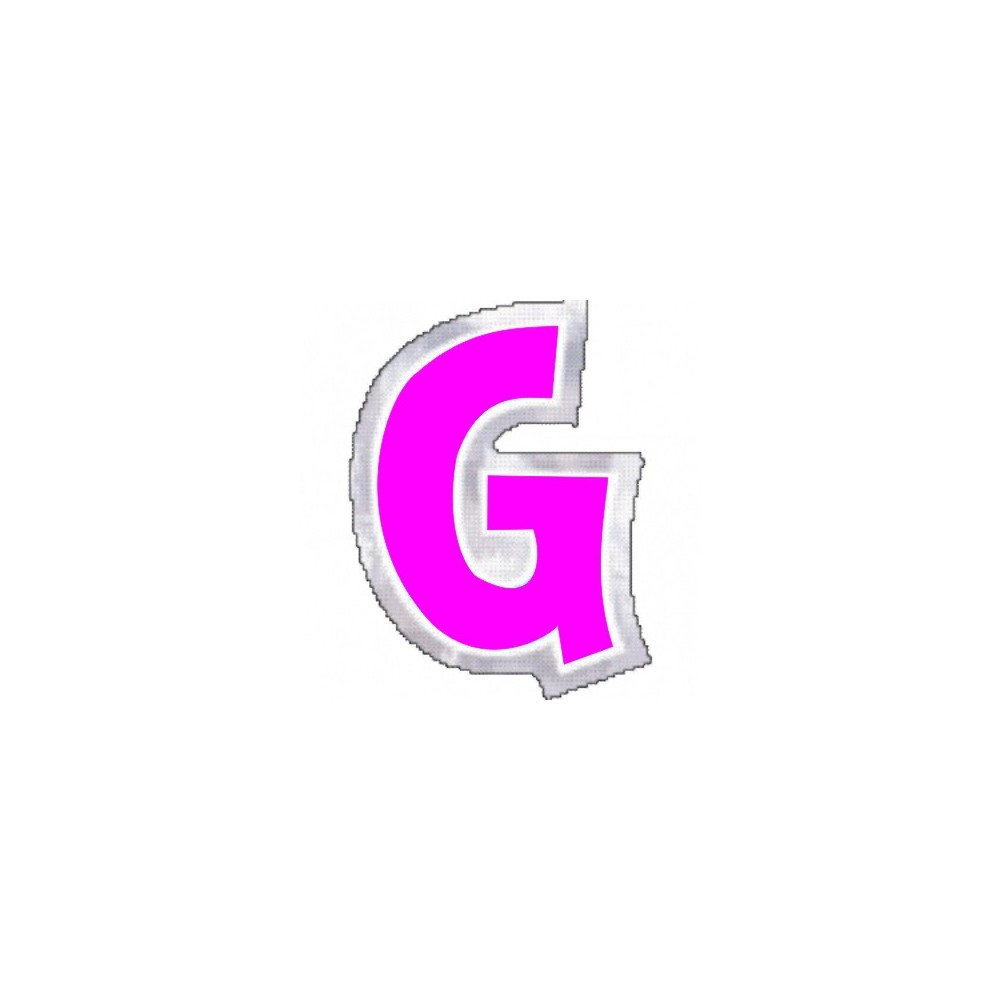 Pegatina Para Globo Letra "G" Color ROSA (1 ud)