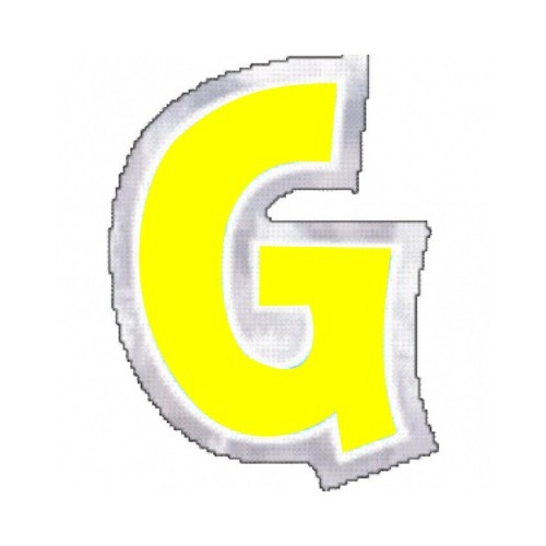 Pegatina Para Globo Letra "G" Color AMARILLO (1 ud)
