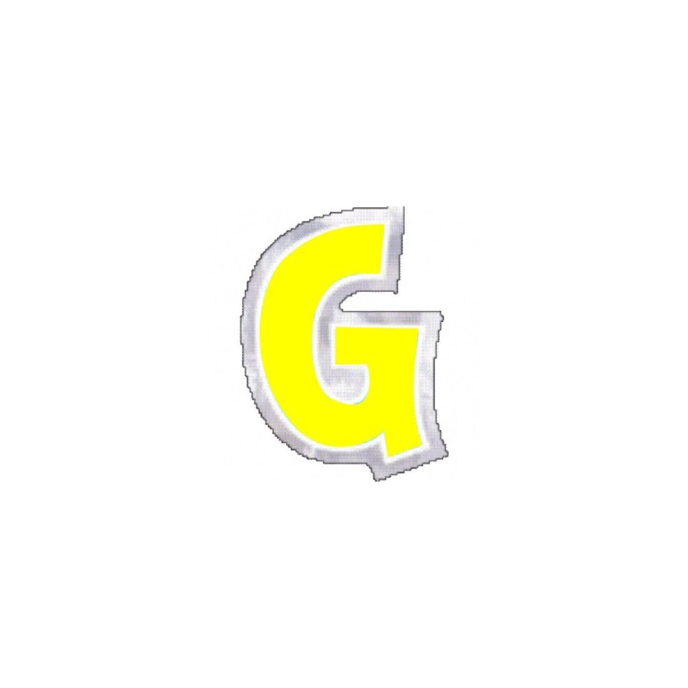 Pegatina Para Globo Letra "G" Color AMARILLO (1 ud)