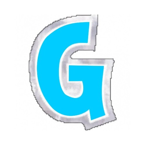 Pegatina Para Globo Letra "G" Color AZUL (1 ud)