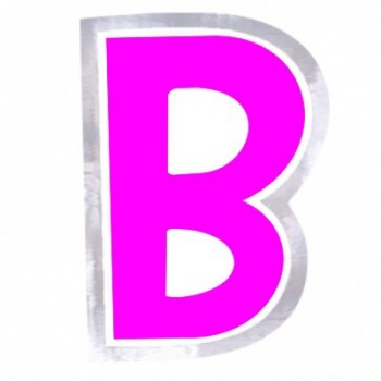 Pegatina Para Globo Letra "B" Color ROSA (1 ud)