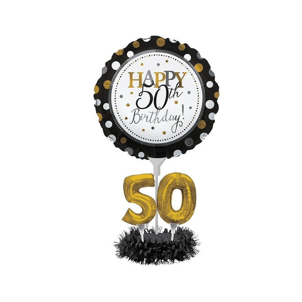 Comprar Kit globos centro de mesa 50 cumpleaños. Precios baratos