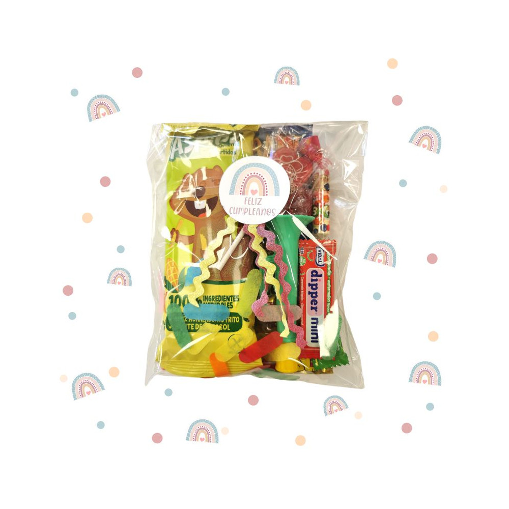 Bolsas Chuches/juguetes Arcoíris Paquete 8 uds.. Bolsas de chuches para  cumpleaños . La Superpapelería
