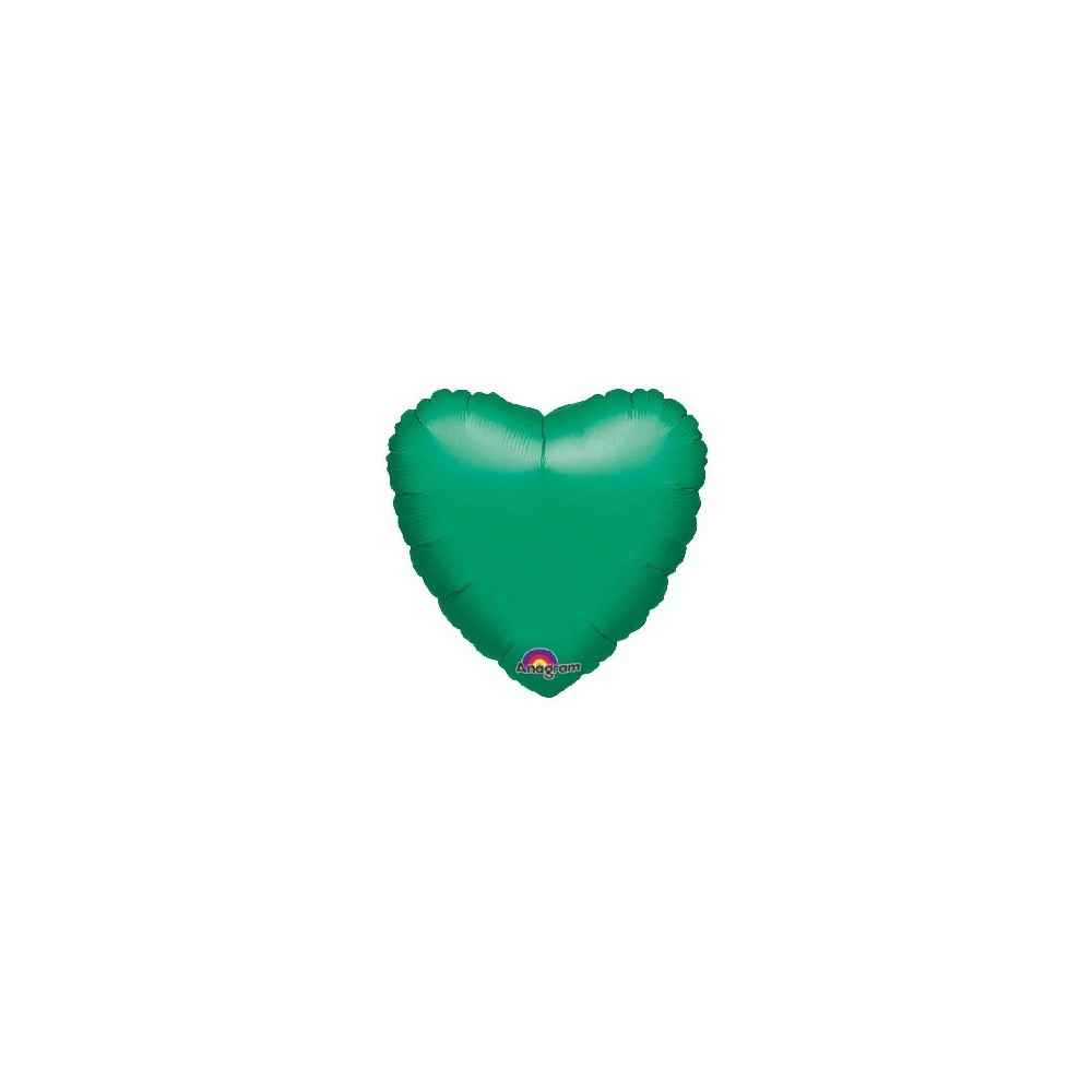 Globo Corazón Verde 45 cm (1 ud)