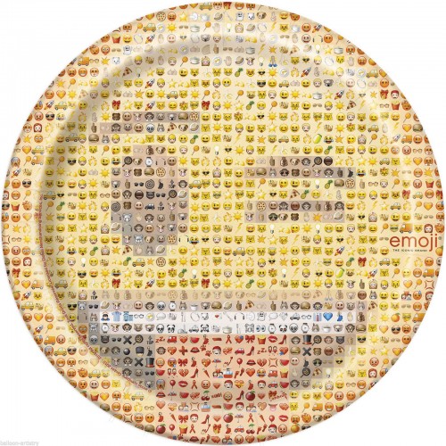 Platos Emoji 23 cm (8 uds)