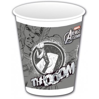 Vasos plástico Thor "Los Vengadores" 200 ml (8 uds)