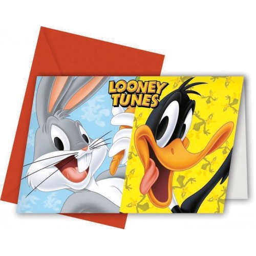 Invitaciones Looney Tunes (6 uds)