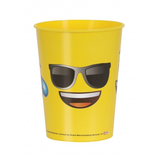 Vaso Plástico Duro Emoji Amarillo (1 ud)