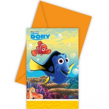 Invitaciones Buscando a Dory (6 uds)